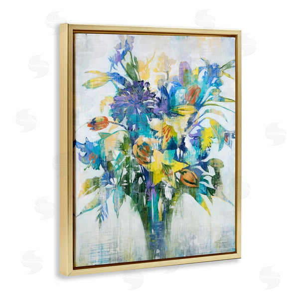 Stupell Industries Liz Jardine | Distressed Bouquet Spring Flowers Blue