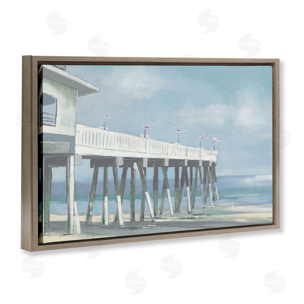 Stupell Industries Liz Jardine | Extended Pier Over Beach Wall Art