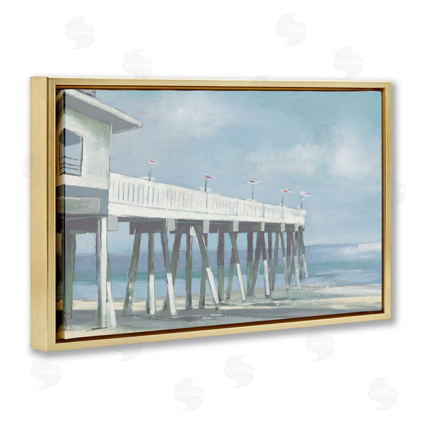 Stupell Industries Liz Jardine | Extended Pier Over Beach Wall Art