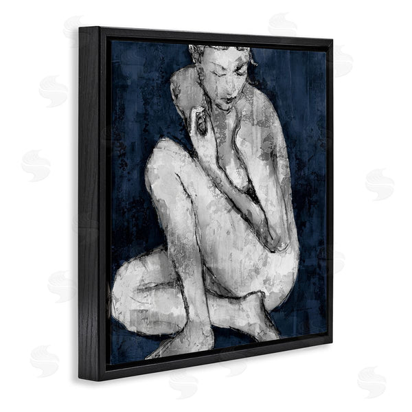 Stupell Industries Liz Jardine | Female Figure Grey Blue