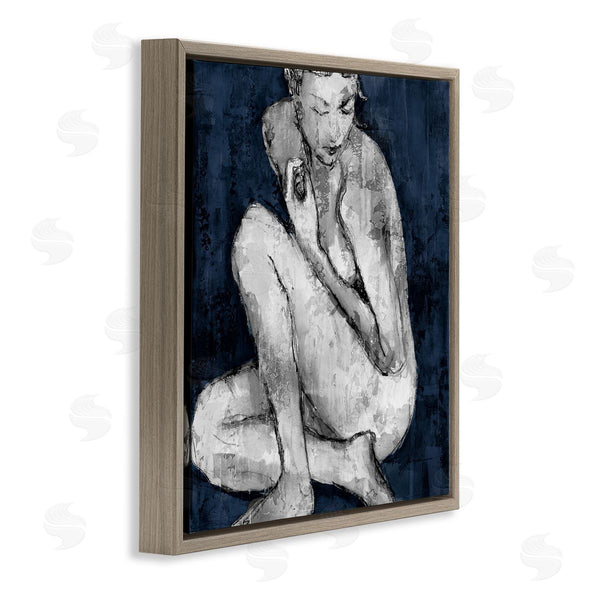 Stupell Industries Liz Jardine | Female Figure Grey Blue
