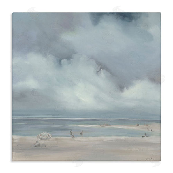 stupell industries Liz Jardine | Foggy Beach Landscape Wall Art