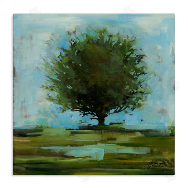stupell industries Liz Jardine | Large Round Tree Abstract Landscape