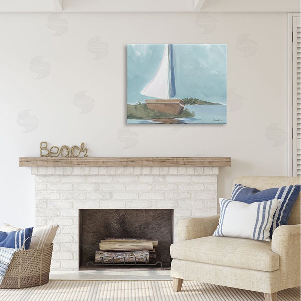 Stupell Industries Liz Jardine | Maritime Sailboat Scene Wall Art