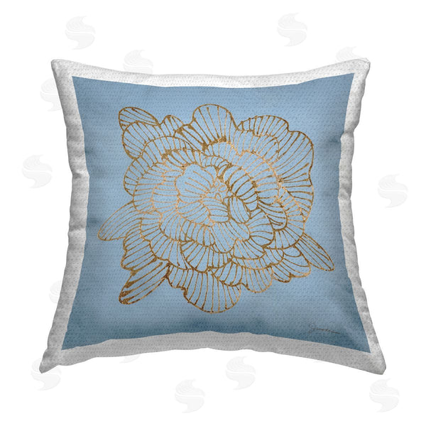 Stupell Industries Liz Jardine | Modern Blue Flower Blossom Printed Throw Pillow