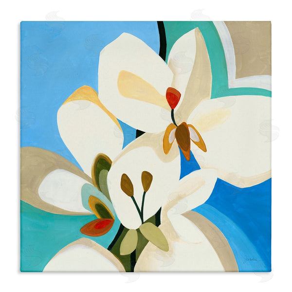 stupell industries Liz Jardine | Modern Blue & White Blossoms Wall Art
