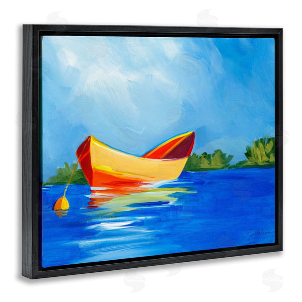 Stupell Industries Liz Jardine | Modern Boat On Lake Wall Art