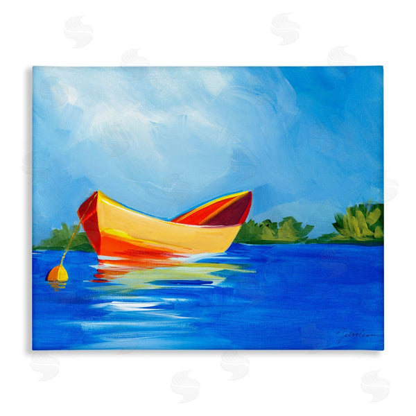 stupell industries Liz Jardine | Modern Boat on Lake Wall Art