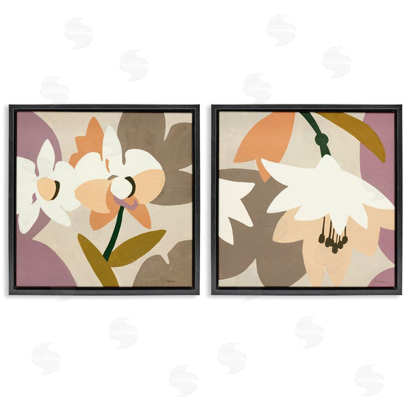 Stupell Industries Liz Jardine | Modern Geometric Orchids Wall Art