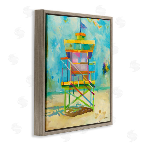 Stupell Industries Liz Jardine | Modern Lifeguard Hut Wall Art