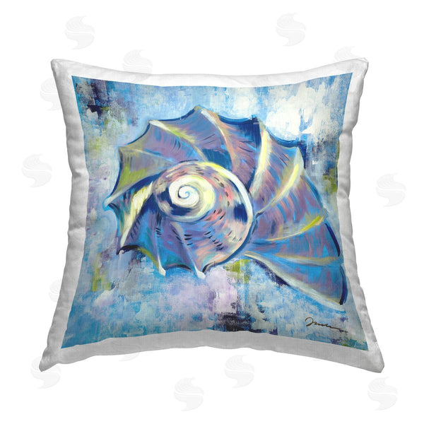 stupell industries Liz Jardine | Modern Nautilus Beach Shell Printed Throw Pillow