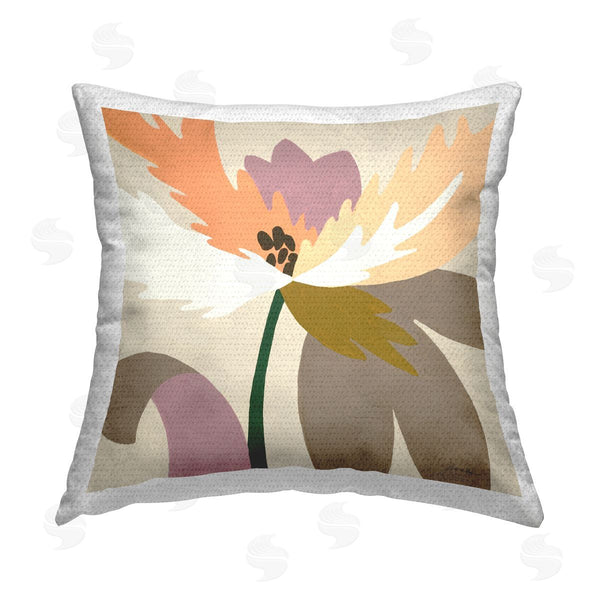 Stupell Industries Liz Jardine | Modern Orange Lily Flower Printed Throw Pillow