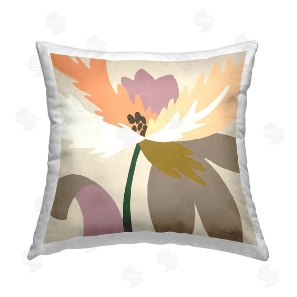 stupell industries Liz Jardine | Modern Orange Lily Flower Printed Throw Pillow