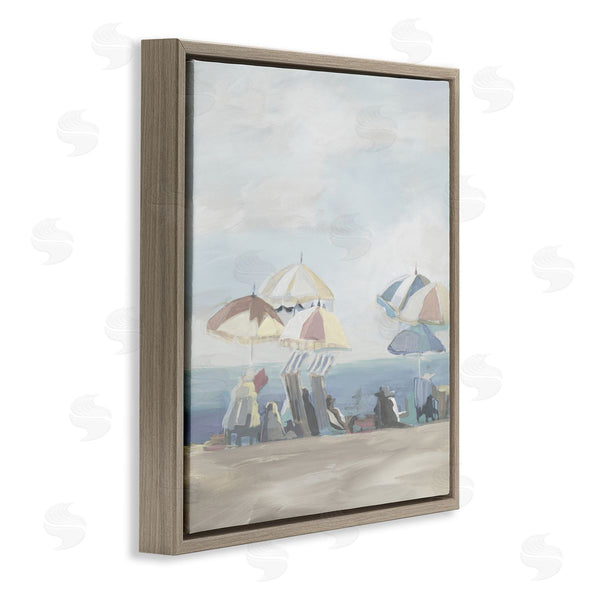 Stupell Industries Liz Jardine | Muted Summer Beach Umbrellas