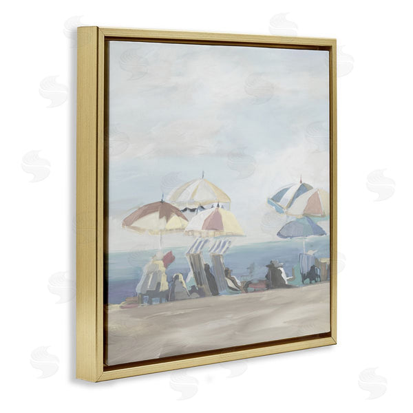 Stupell Industries Liz Jardine | Muted Summer Beach Umbrellas
