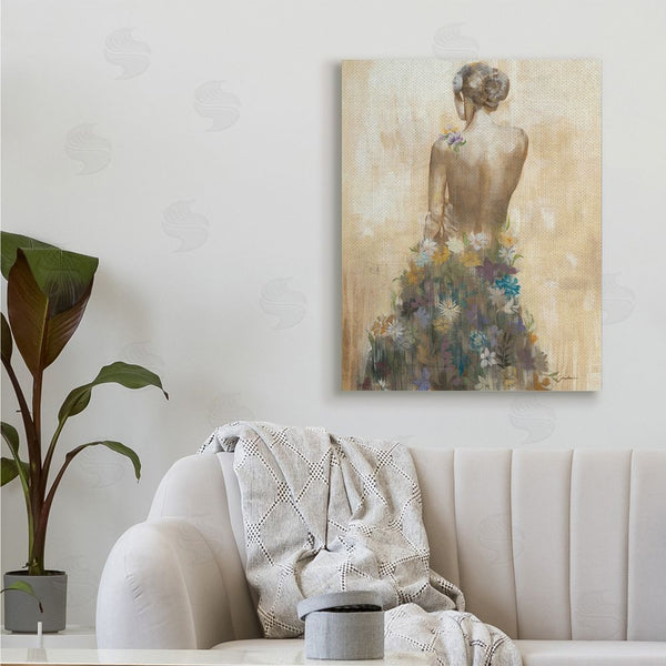 Stupell Industries Liz Jardine | Nude Female Body Soft Tone Flower Dress Wall Art