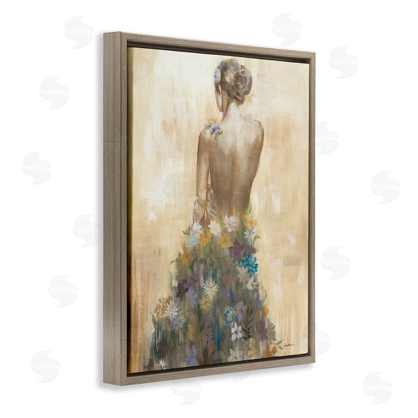 Stupell Industries Liz Jardine | Nude Female Body Soft Tone Flower Dress Wall Art