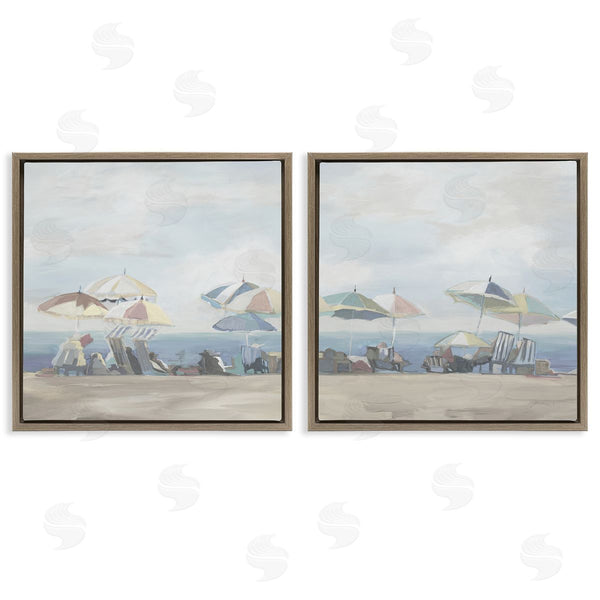 Stupell Industries Liz Jardine | Pale Beach Day Umbrellas