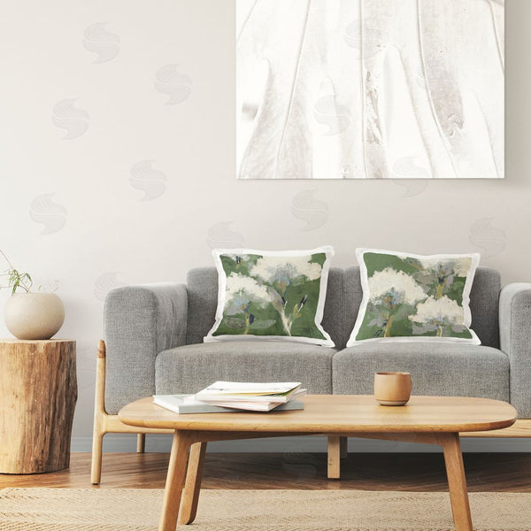 Stupell Industries Liz Jardine | Puffy White Florets Printed Throw Pillow Set