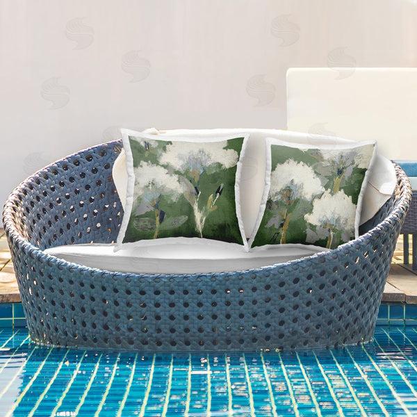 Stupell Industries Liz Jardine | Puffy White Florets Printed Throw Pillow Set