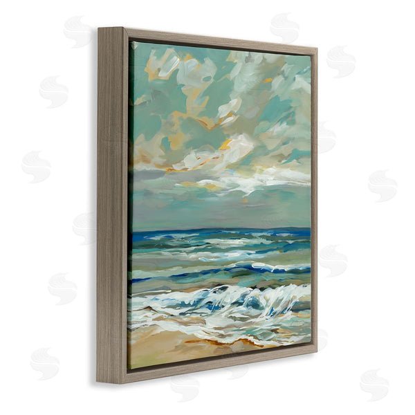 Stupell Industries Liz Jardine | Restless Beach Waves & Clouds