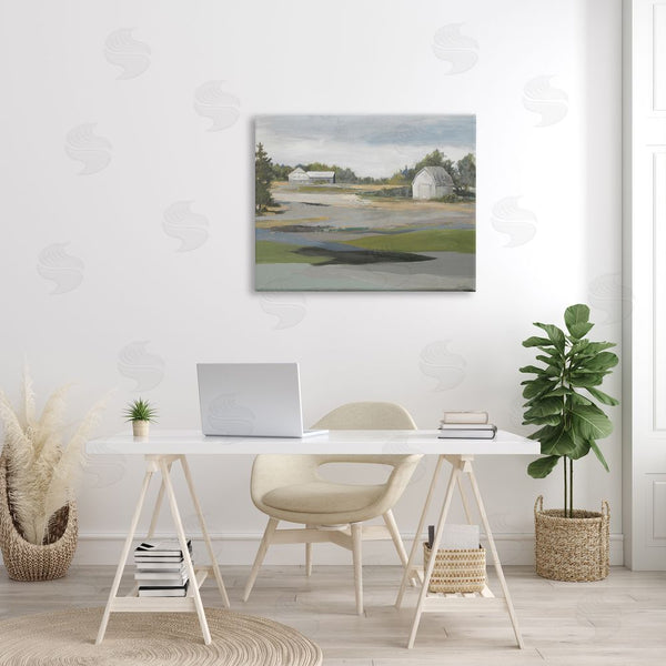 Stupell Industries Liz Jardine | Rural Farmland Vast Country Barn Agricultural Field Wall Art