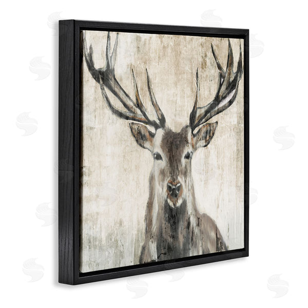 Stupell Industries Liz Jardine | Rustic Deer Elk Wildlife Portrait