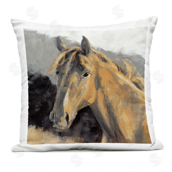 Stupell Industries Liz Jardine | Southwestern Country Horse Brown Rural Portrait Printed Throw Pillow