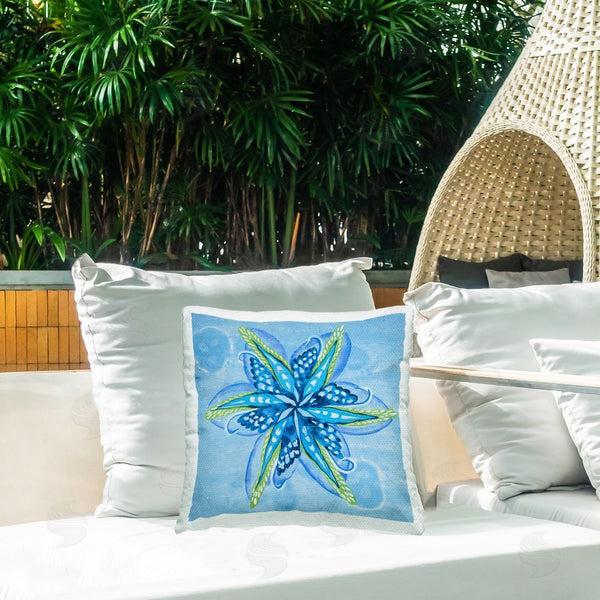 Stupell Industries Liz Jardine | Star Shaped Abstract Flower Printed Throw Pillow