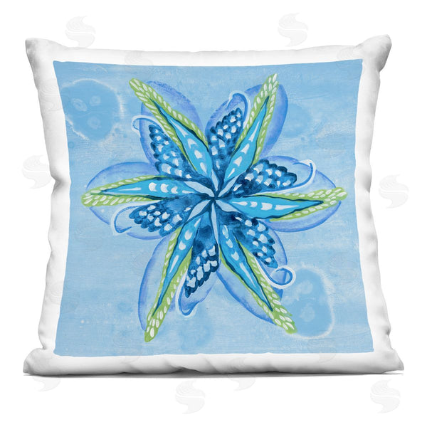 stupell industries Liz Jardine | Star Shaped Abstract Flower Printed Throw Pillow