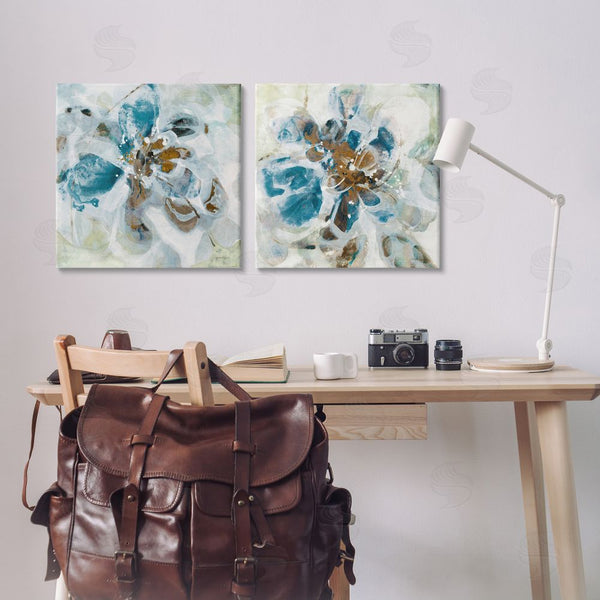 Stupell Industries Liz Jardine | Teal Abstract Flower Petals Wall Art