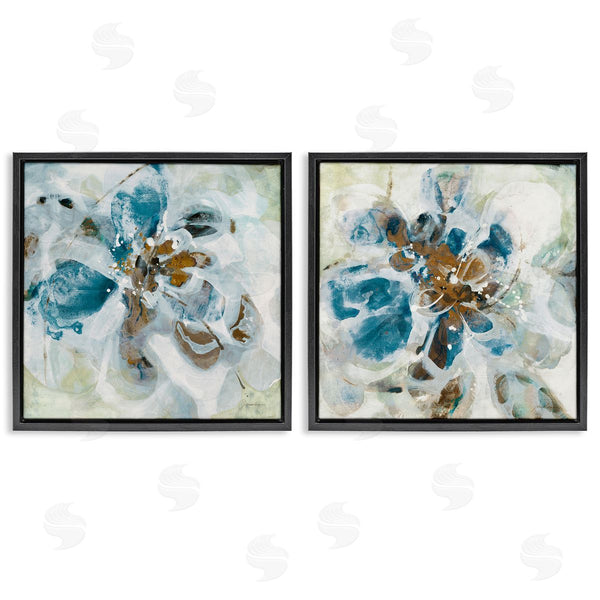 Stupell Industries Liz Jardine | Teal Abstract Flower Petals Wall Art