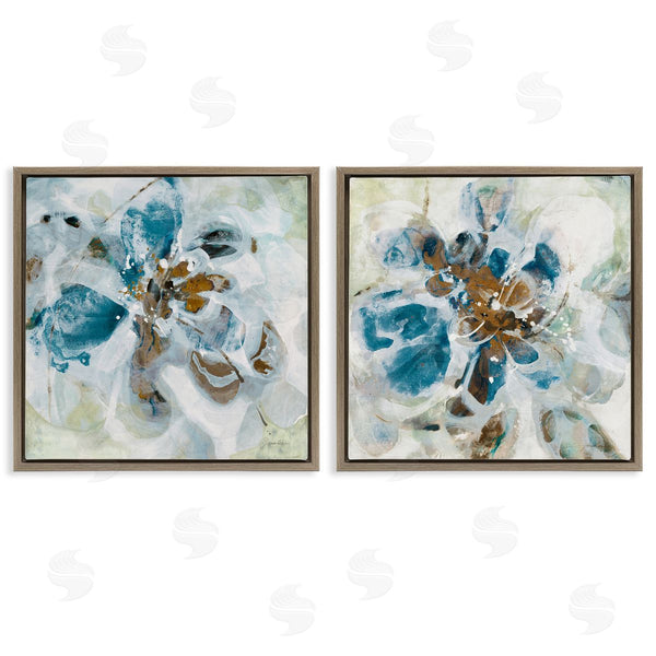Stupell Industries Liz Jardine | Teal Abstract Flower Petals Wall Art
