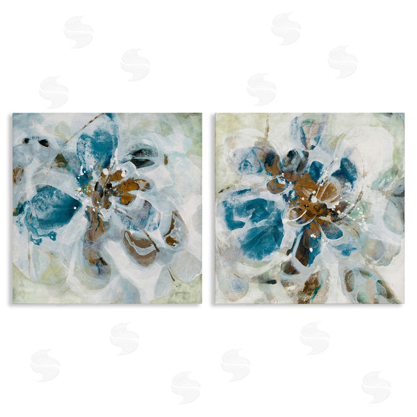 stupell industries Liz Jardine | Teal Abstract Flower Petals Wall Art