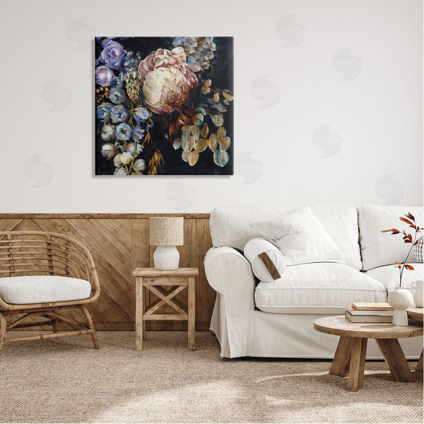 Stupell Industries Liz Jardine | Vintage Peonies On Black Wall Art