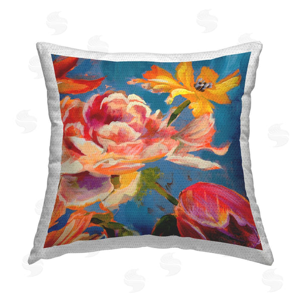 Stupell Industries Liz Jardine | Vivid Blooming Peonies Printed Throw Pillow