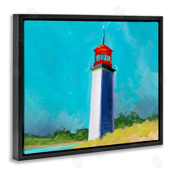 Stupell Industries Liz Jardine | Vivid Blue Lighthouse Wall Art