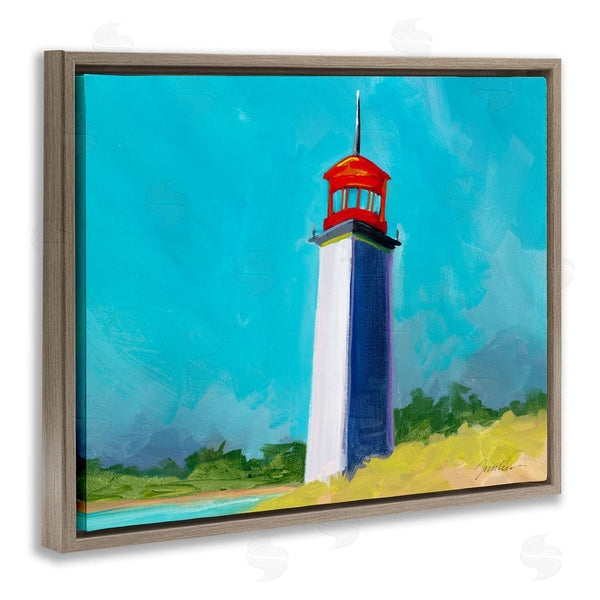 Stupell Industries Liz Jardine | Vivid Blue Lighthouse Wall Art