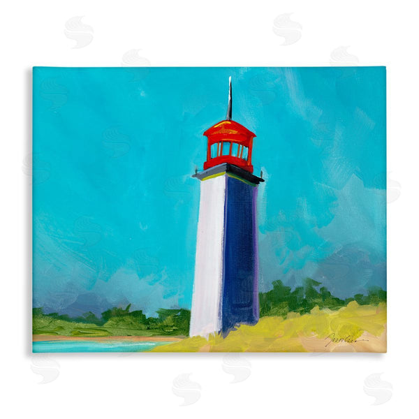 stupell industries Liz Jardine | Vivid Blue Lighthouse Wall Art
