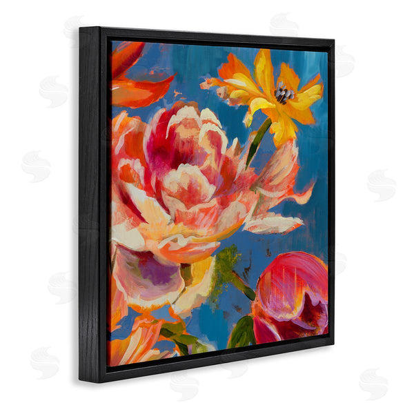 Stupell Industries Liz Jardine | Vivid Peonies On Blue Wall Art