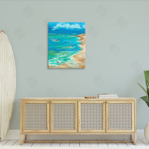Stupell Industries Liz Jardine | Vivid Rocky Beach Cove Wall Art