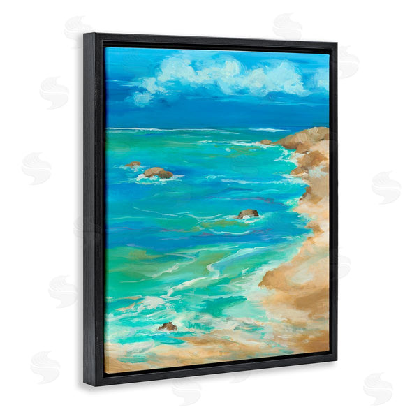 Stupell Industries Liz Jardine | Vivid Rocky Beach Cove Wall Art