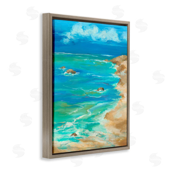 Stupell Industries Liz Jardine | Vivid Rocky Beach Cove Wall Art
