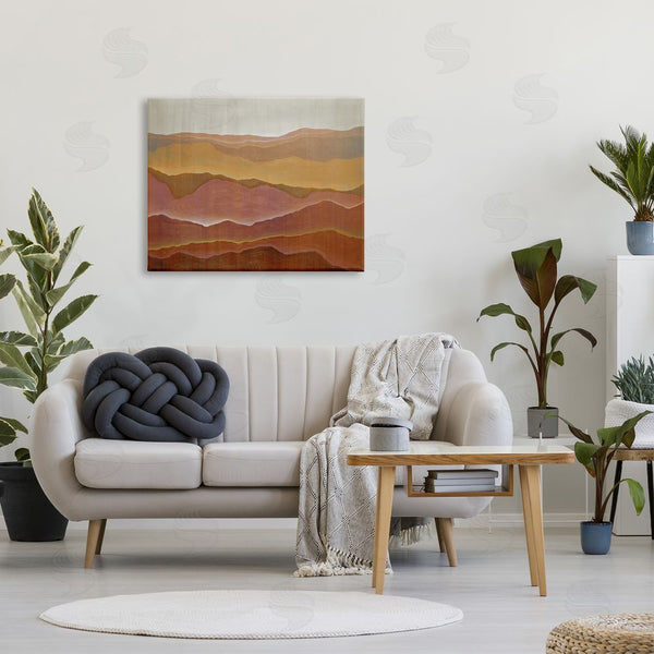 Stupell Industries Liz Jardine | Warm Glowing Mountain Range Overlay Desert Landscape Wall Art