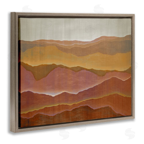 Stupell Industries Liz Jardine | Warm Glowing Mountain Range Overlay Desert Landscape Wall Art