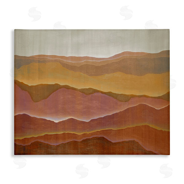 stupell industries Liz Jardine | Warm Glowing Mountain Range Overlay Desert Landscape Wall Art