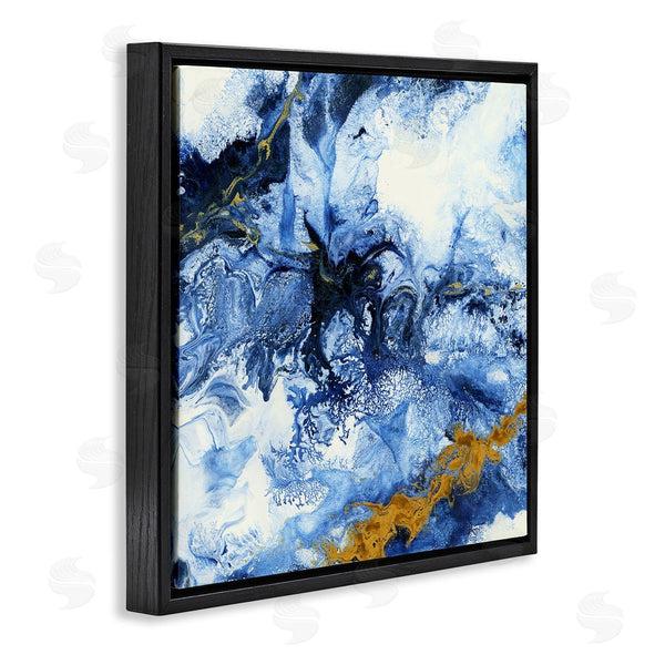 Stupell Industries Liz Jardine | Water Movement Abstraction Fluid Yellow Blue Design Wall Art