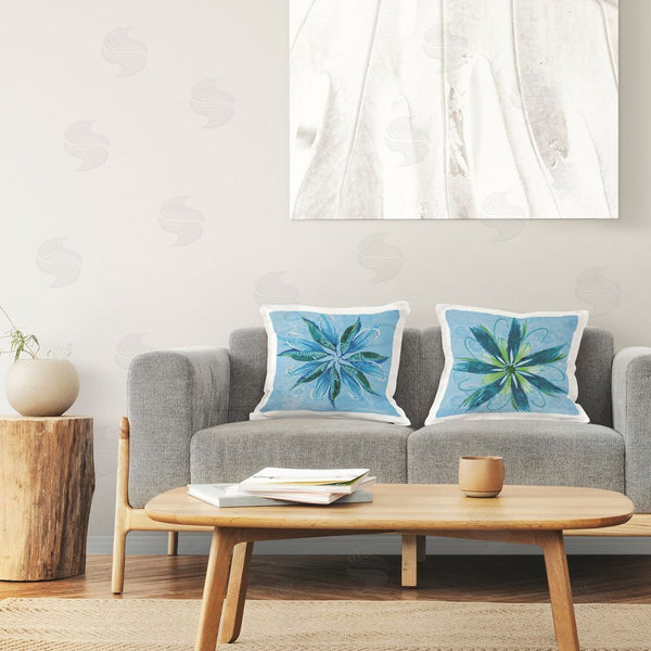 Stupell Industries Liz Jardine | Whimsical Flower Shapes Printed Throw Pillow Set