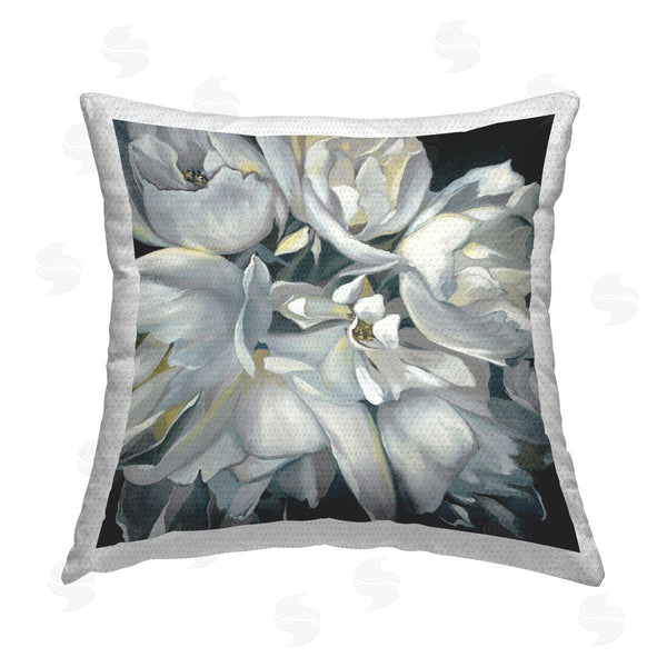 Stupell Industries Liz Jardine | White Blooming Flower Printed Throw Pillow