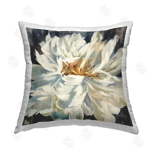 Stupell Industries Liz Jardine | White Peony Blossom Printed Throw Pillow
